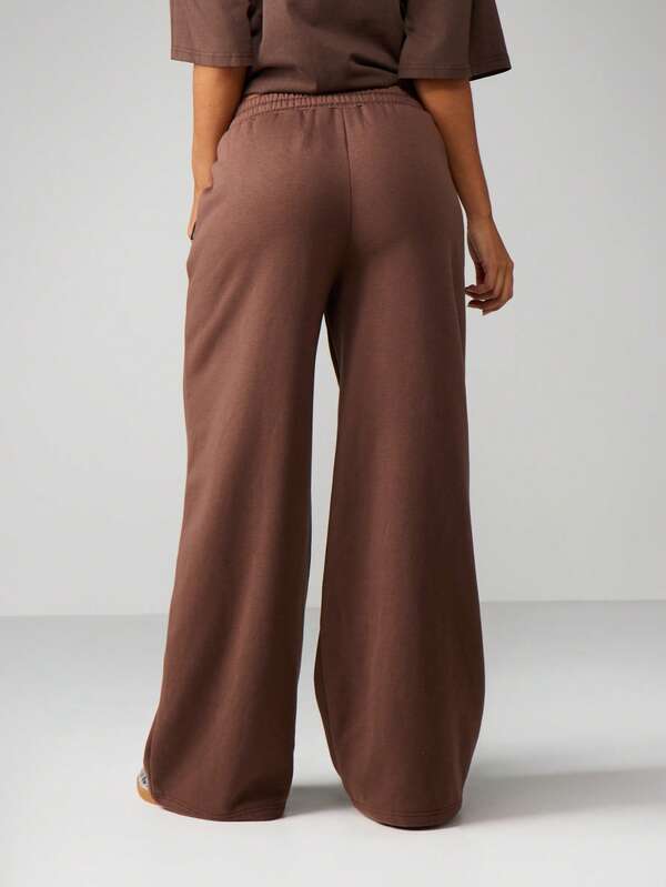 Missguided X Playboy Wide Leg Sweatpants With Logo Print