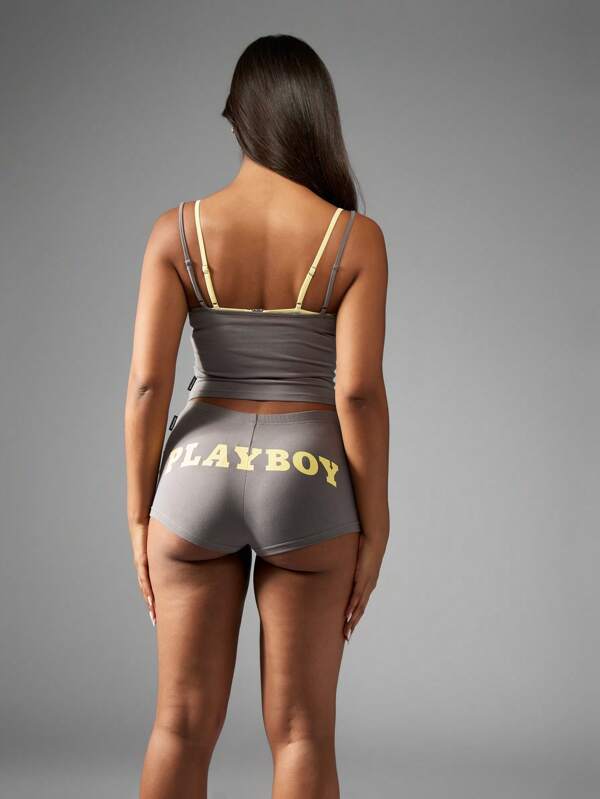 Missguided X Playboy Women's Varsity Number Cami Crop Top
